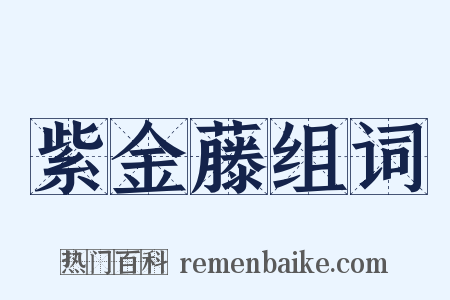 紫金藤组词是什么意思的图片